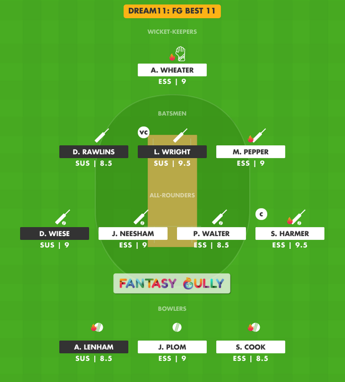 FG Best 11, SUS vs ESS Dream11 Fantasy Team Suggestion