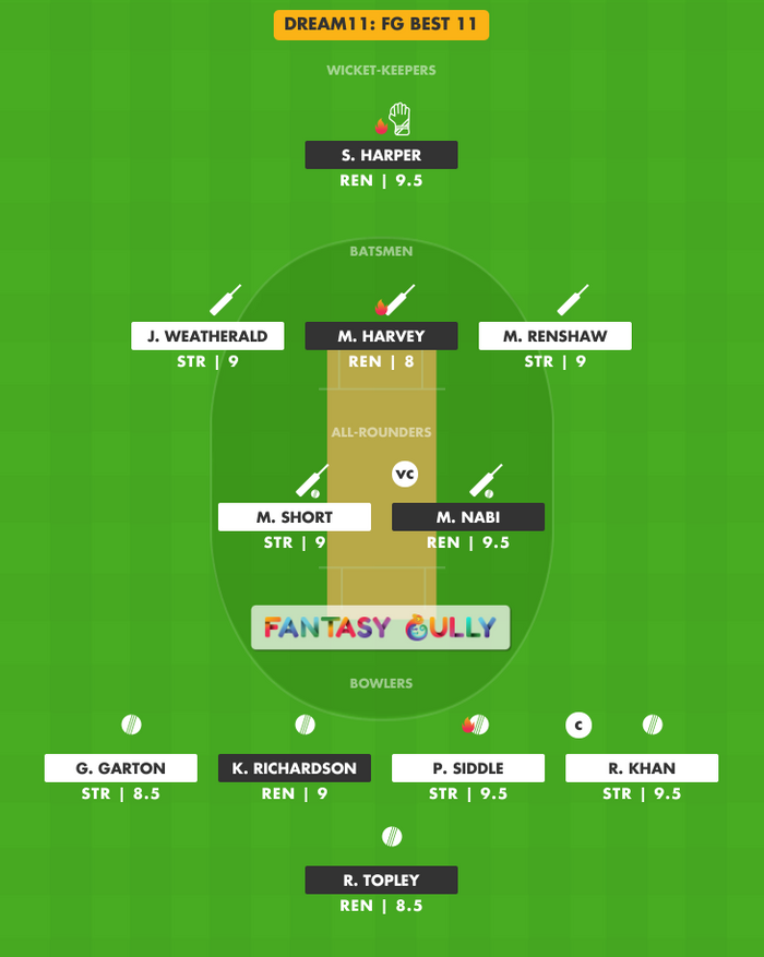 FG Best 11, STR vs REN Dream11 Fantasy Team Suggestion