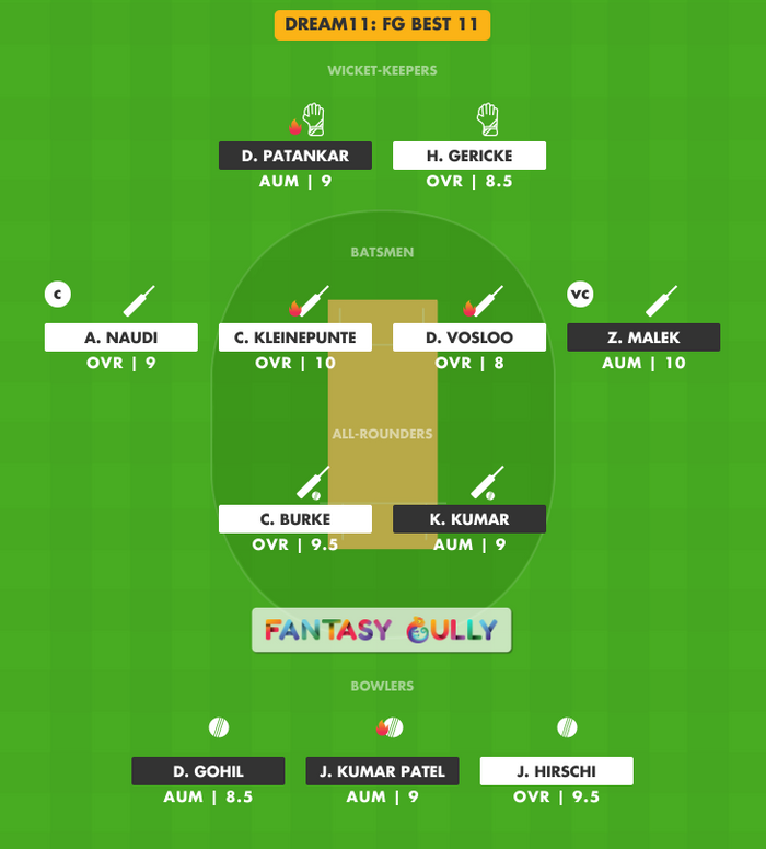 FG Best 11, OVR vs AUM Dream11 Fantasy Team Suggestion