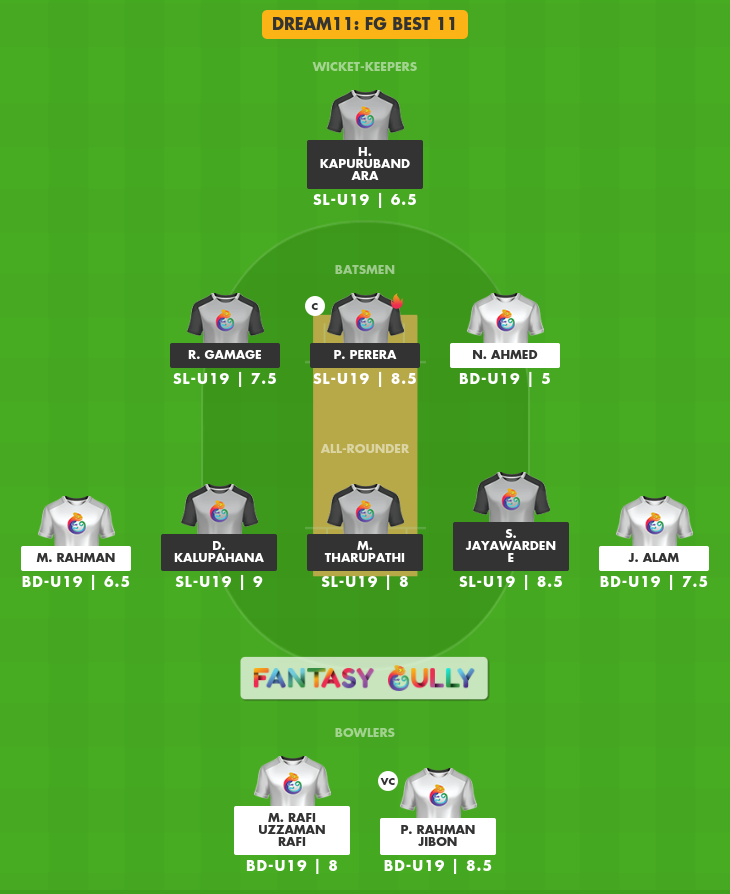 BD-U19 Vs SL-U19 Dream11 Prediction, Match 11 - Fantasy Cricket Tips ...