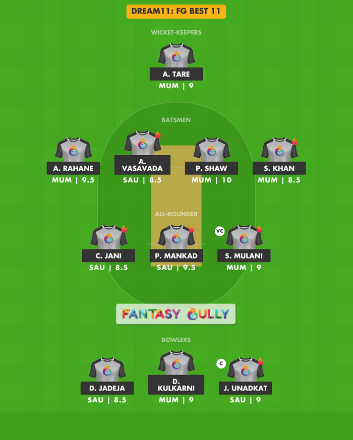 FG Best 11, MUM बनाम SAU Dream11 Fantasy Team Suggestion