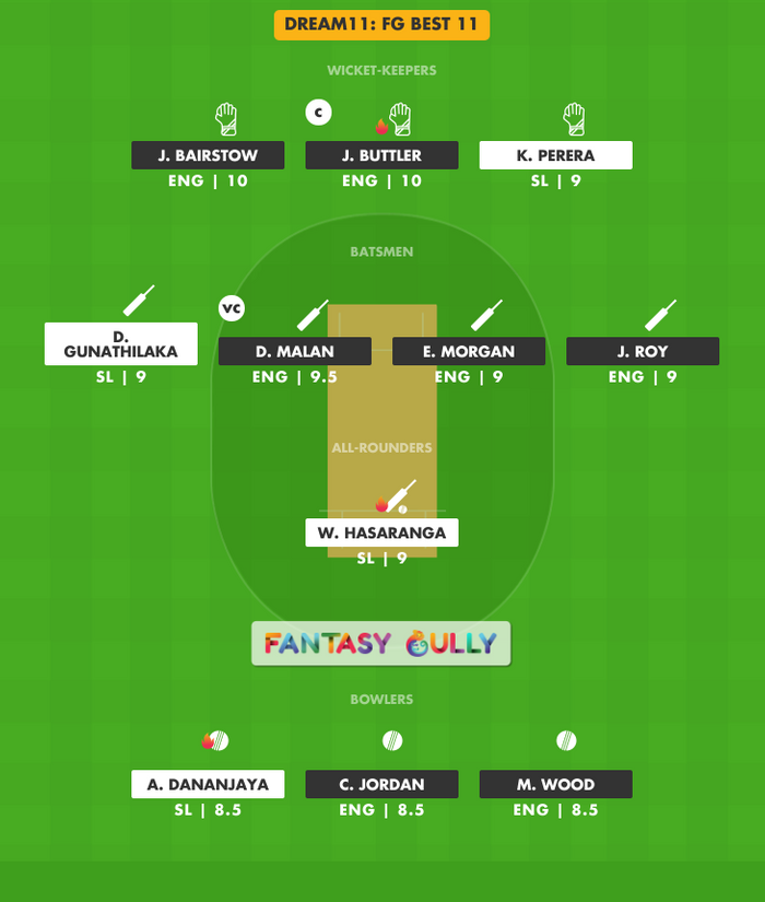 FG Best 11, ENG vs SL Dream11 Fantasy Team Suggestion