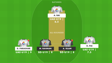 United Arab Emirates Under-19 vs Bangladesh Under-19