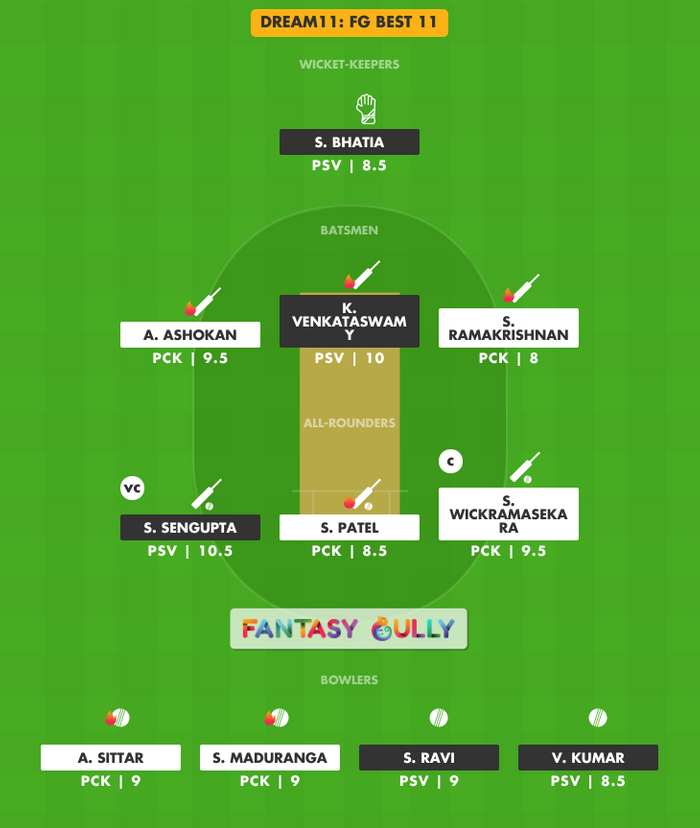 FG Best 11, PCK vs PSV Dream11 Fantasy Team Suggestion