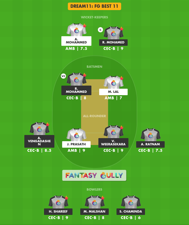 AMB Vs CEC-B Dream11 Prediction, 1st Semi-Final - Fantasy Cricket Tips ...