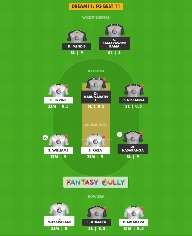 ZIM Vs SL Dream11 Prediction, Super Sixes - Match 4 - Fantasy Cricket ...