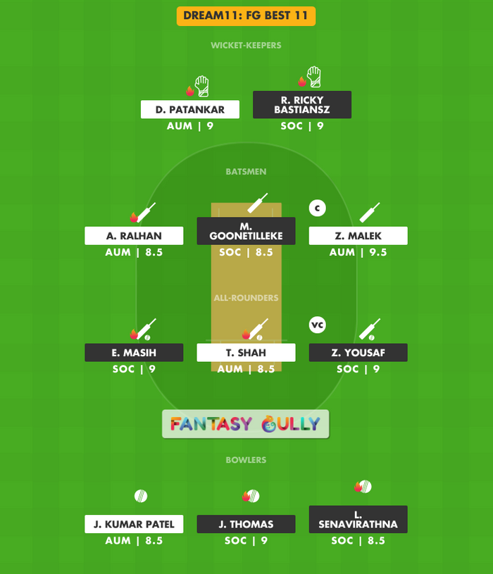 FG Best 11, AUM vs SOC Dream11 Fantasy Team Suggestion