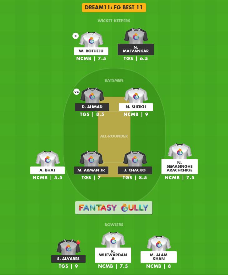 NCMB Vs TGS Dream11 Prediction, Match 58 - Fantasy Cricket Tips, Teams ...