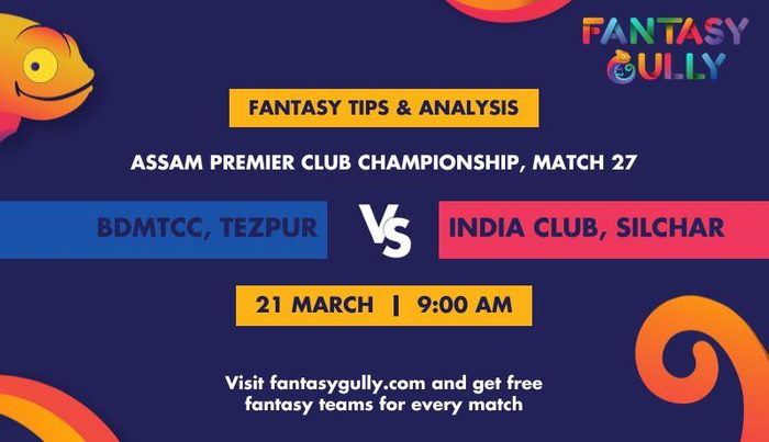 BDMTCC, Tezpur vs India Club, Silchar, Match 27