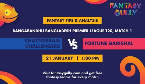 Chattogram Challengers vs Fortune Barishal