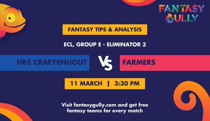 HBS Craeyenhout vs Farmers, Group E - Eliminator 3