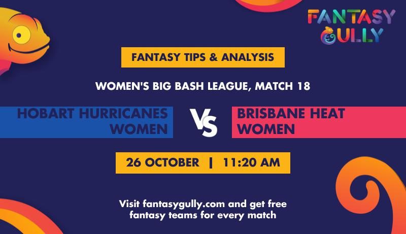 BH-W vs HB-W Dream11 Prediction, Women's Big Bash League Fantasy Cricket  Tips, Today Dream 11 Team, Playing XI, & More Updates
