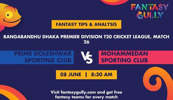 Prime Doleshwar Sporting Club vs Mohammedan Sporting Club