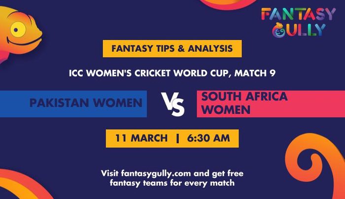 Pakistan Women vs South Africa Women, Match 9