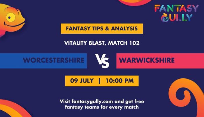 Worcestershire vs Warwickshire, Match 102