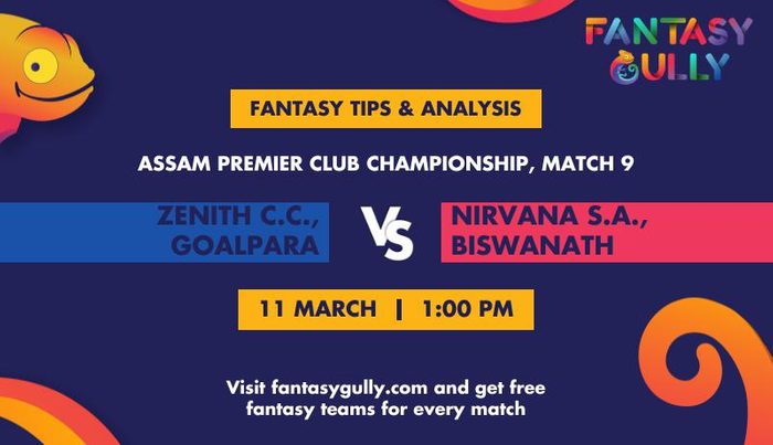Zenith C.C., Goalpara बनाम Nirvana S.A., Biswanath, Match 9