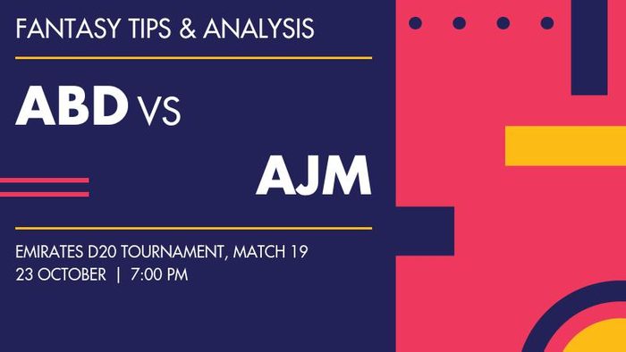 ABD vs AJM (Abu Dhabi vs Ajman), Match 19