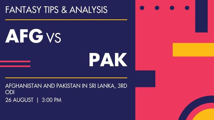 AFG vs PAK (Afghanistan vs Pakistan), 3rd ODI