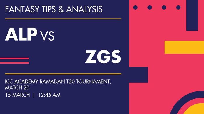 ALP vs ZGS (Alif Pharma vs Z Games Strikers), Match 20