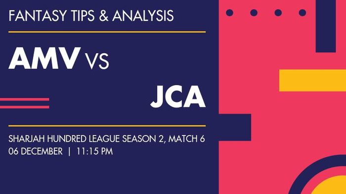 AMV vs JCA (AMVIN Sports Club vs Jazba Cricket Academy), Match 6