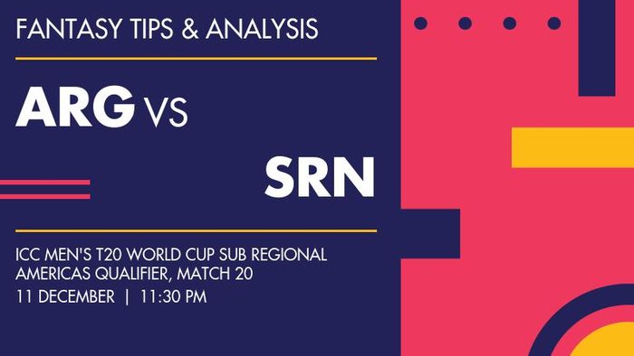 ARG vs SRN (Argentina vs Suriname), Match 20