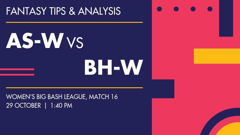 BH-W vs AS-W Dream11 Prediction With Stats, Pitch Report & Player Record of  Women's Big Bash League (WBBL), 2023 For Match 35 • ProBatsman