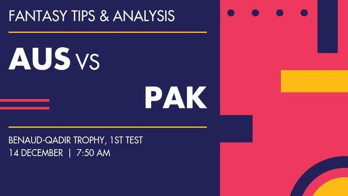 AUS vs PAK (Australia vs Pakistan), 1st Test