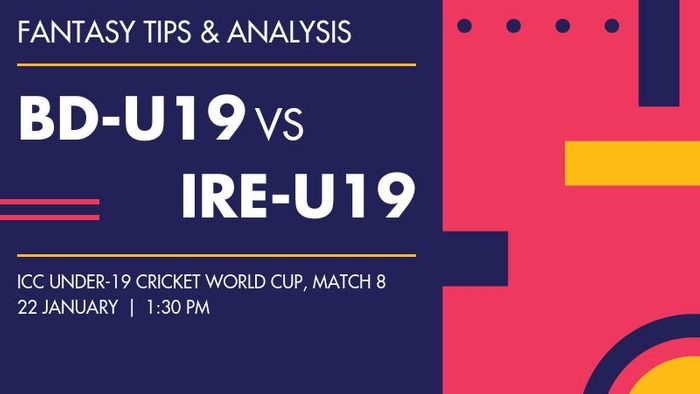 BD-U19 vs IRE-U19 (Bangladesh Under-19 vs Ireland Under-19), Match 8