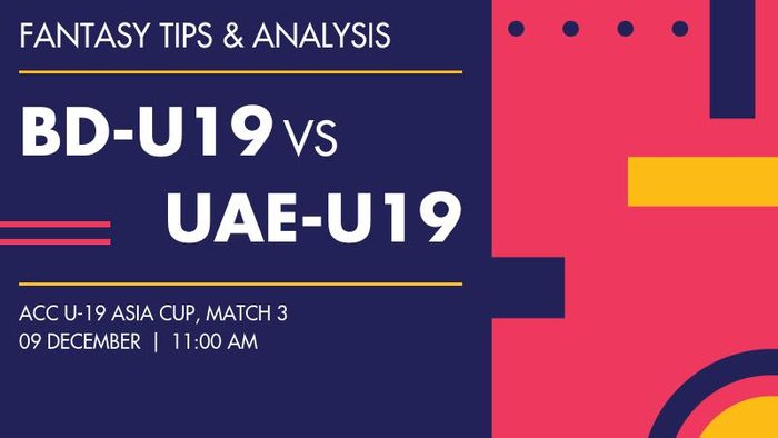 BD-U19 vs UAE-U19 (Bangladesh Under-19 vs United Arab Emirates Under-19), Match 3