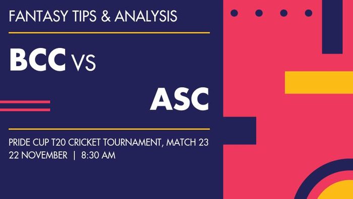 BCC vs ASC (Bud Cricket Club vs Aseb Sports Club), Match 23