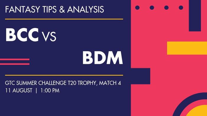 BCC vs BDM (Bud Cricket Club vs BDMTCC), Match 4