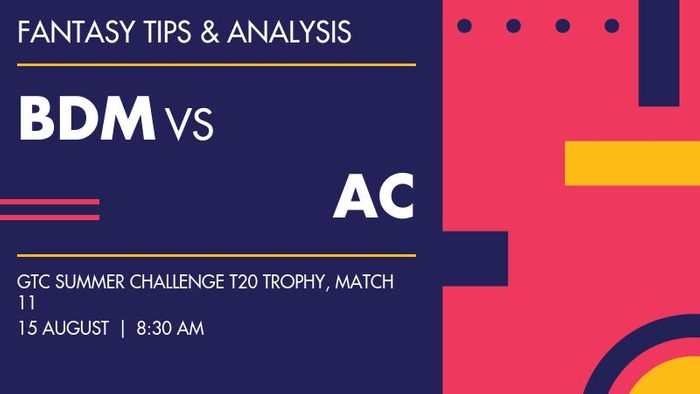 BDM vs AC (BDMTCC vs Ankurjyoti Club), Match 11