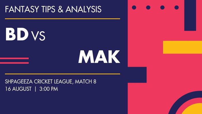 BD vs MAK (Band-e-Amir Dragons vs Mis-e-Ainak Knights), Match 8