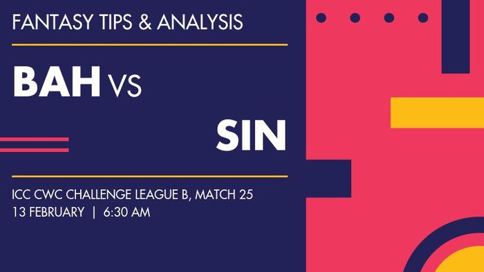 BAH vs SIN (Bahrain vs Singapore), Match 25