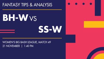 BH-W vs AS-W, WBBL 2023/24, 35th Match at Mackay, November 11, 2023 - Full  Scorecard