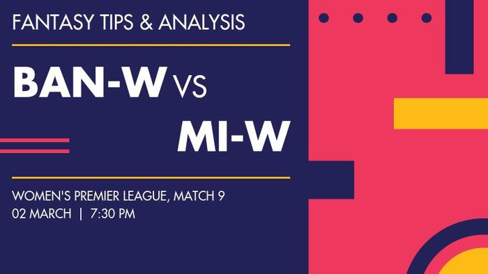 BAN-W vs MI-W (Royal Challengers Bangalore vs Mumbai Indians), Match 9