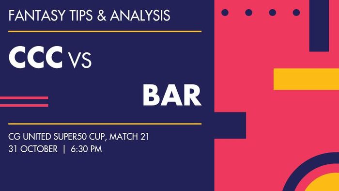 CCC vs BAR (Combined Campuses and Colleges vs Barbados Pride), Match 21