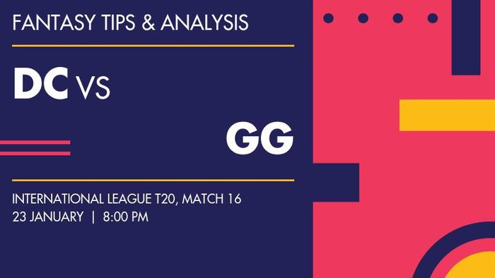 DC vs GG (Dubai Capitals vs Gulf Giants), Match 16