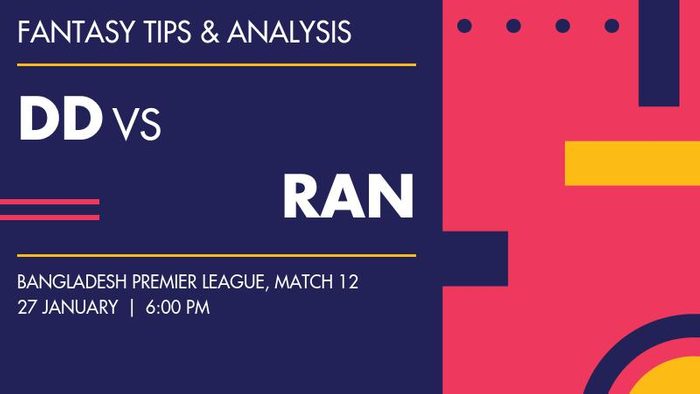 DD vs RAN (Durdanto Dhaka vs Rangpur Riders), Match 12