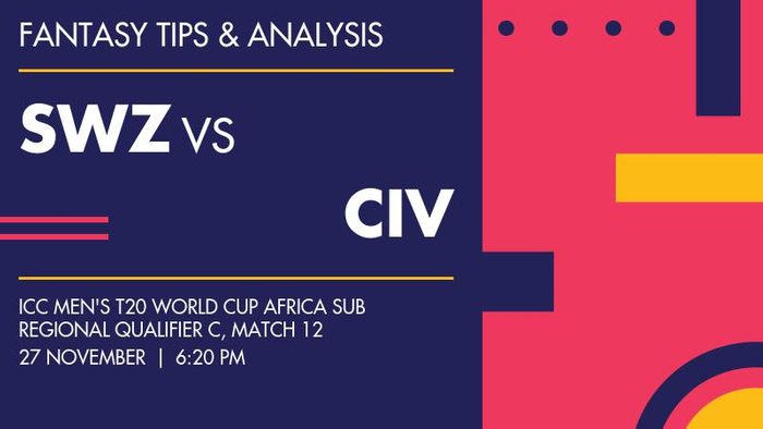 SWZ vs CIV (Eswatini vs Ivory Coast), Match 12