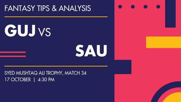 GUJ vs SAU (Gujarat vs Saurashtra), Match 34