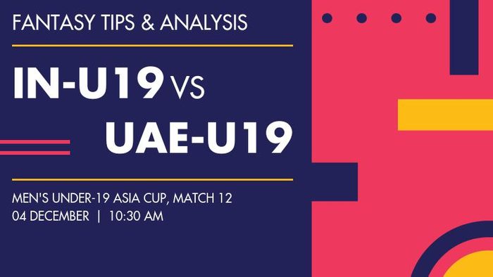 India Under-19 बनाम United Arab Emirates Under-19, Match 12