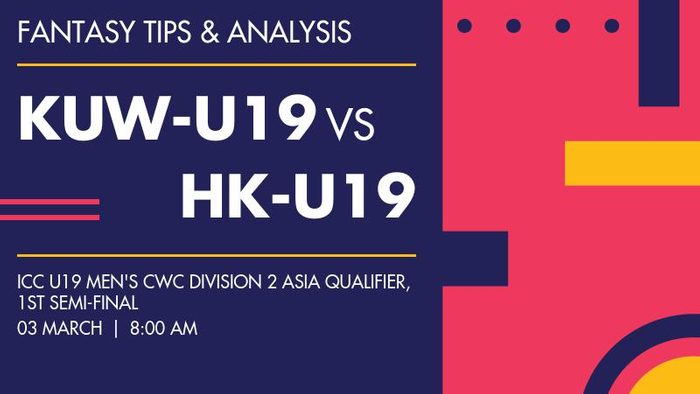 KUW-U19 vs HK-U19 (Kuwait Under-19 vs Hong Kong, China Under-19), 1st Semi-Final