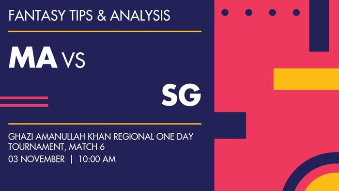 MA vs SG (Mis Ainak Region vs Speen Ghar Region), Match 6