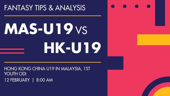 MAS-U19 vs HK-U19 (Malaysia Under-19 vs Hong Kong, China Under-19), 1st Youth ODI