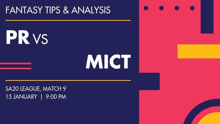 PR vs MICT (Paarl Royals vs MI Cape Town), Match 9