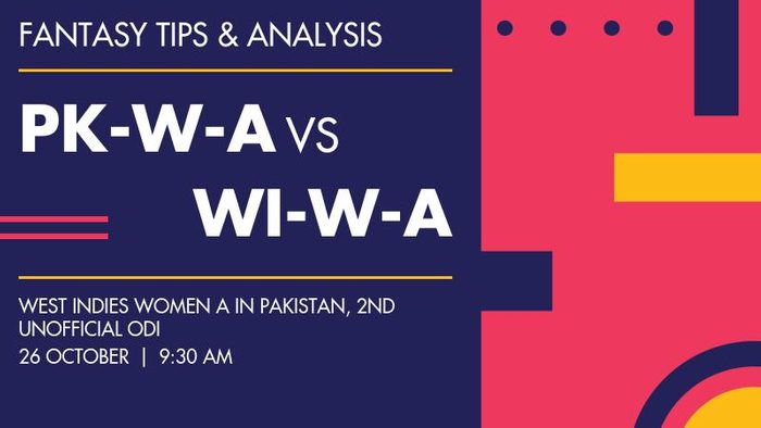 Pakistan A Women बनाम West Indies A Women, 2nd unofficial ODI