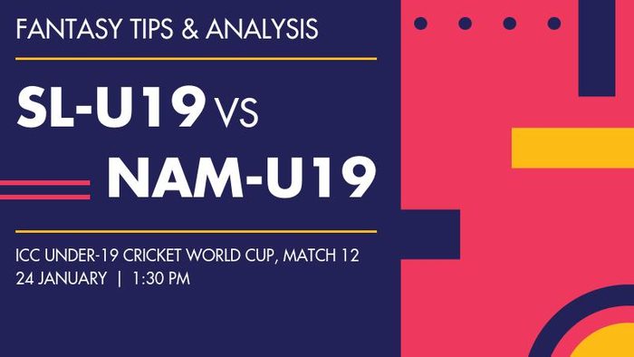 SL-U19 vs NAM-U19 (Sri Lanka Under-19 vs Namibia Under-19), Match 12