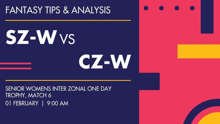 SZ-W vs CZ-W (South Zone Women vs Central Zone Women), Match 6