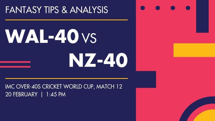 WAL-40 vs NZ-40 (Wales Over-40s vs New Zealand Over-40s), Match 12